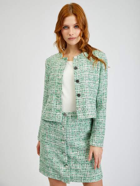 Orsay Зелено дамско яке с десен ORSAY