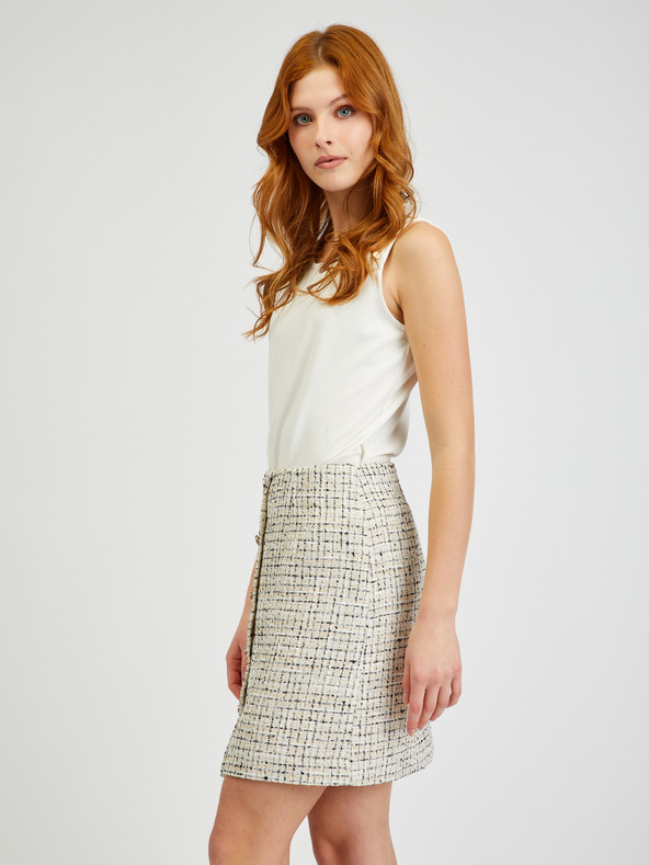 Orsay Бежова дамска пола от туид ORSAY