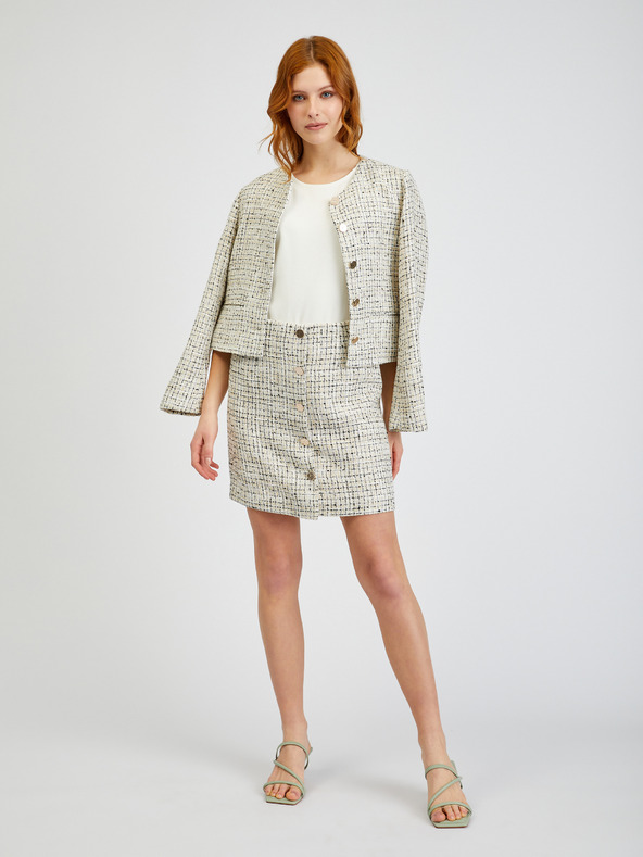 Orsay Бежова дамска пола от туид ORSAY