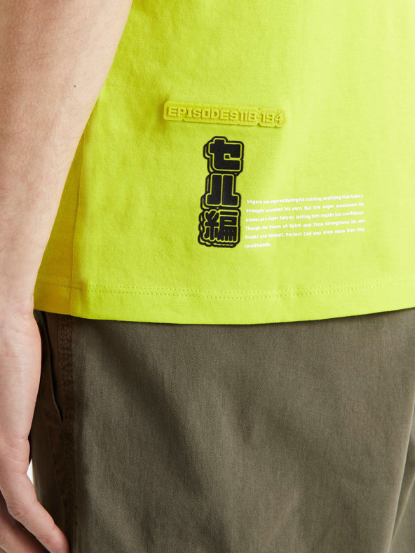 Celio Неоново жълто мъжка тениска Celio Dragon Ball Z