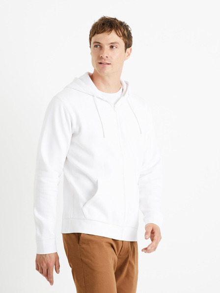 Celio Бял суитчър с цип Celio Vethree