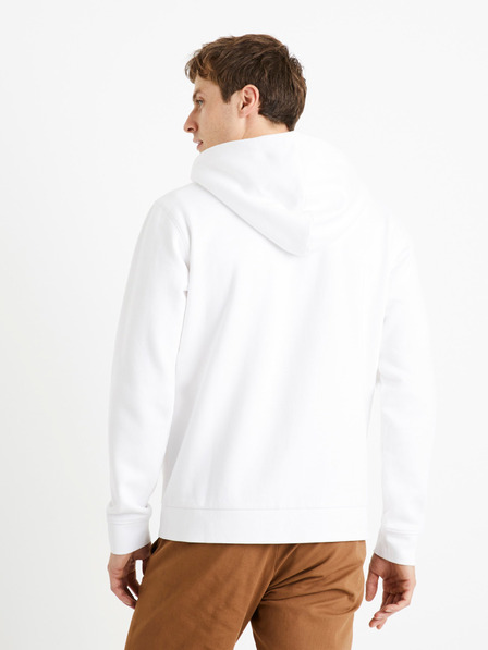 Celio Бял суитчър с цип Celio Vethree