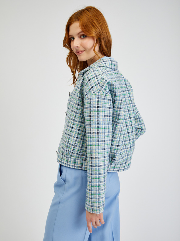 Orsay Светлосиньо дамско сако на каре ORSAY