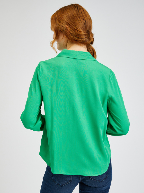 Orsay Зелена дамска сатенена блуза ORSAY