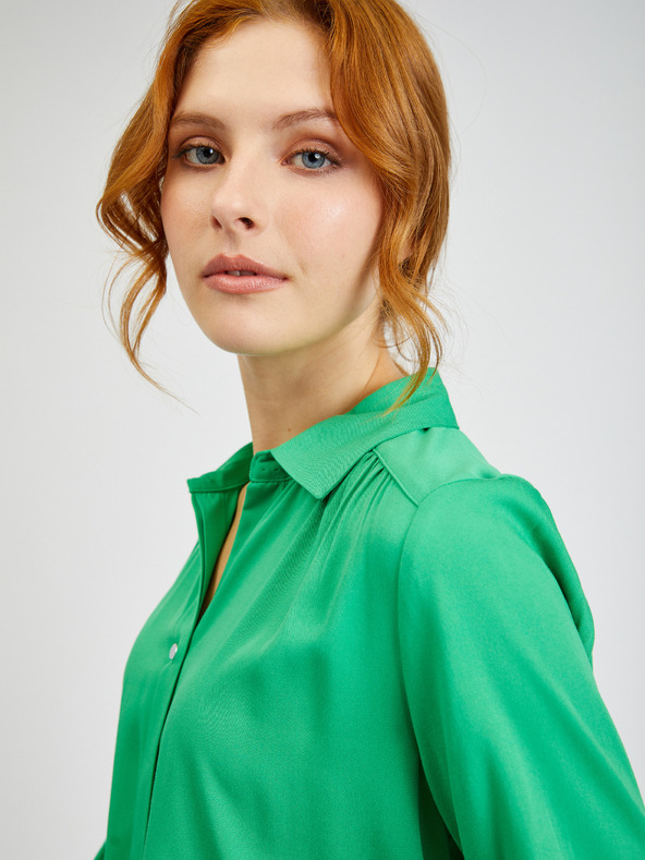 Orsay Зелена дамска сатенена блуза ORSAY