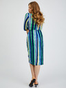 Orsay Зелено-синя дамска рокля на райе ORSAY