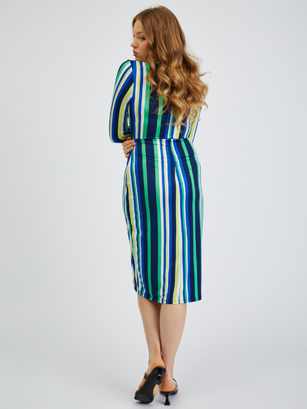 Orsay Зелено-синя дамска рокля на райе ORSAY