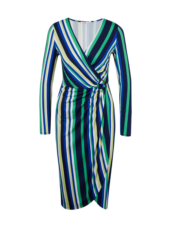 Orsay Зелено-синя дамска рокля на райе ORSAY