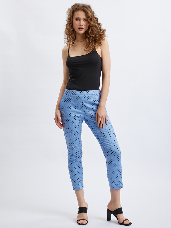 Orsay Син дамски три четвърти панталон на точки ORSAY