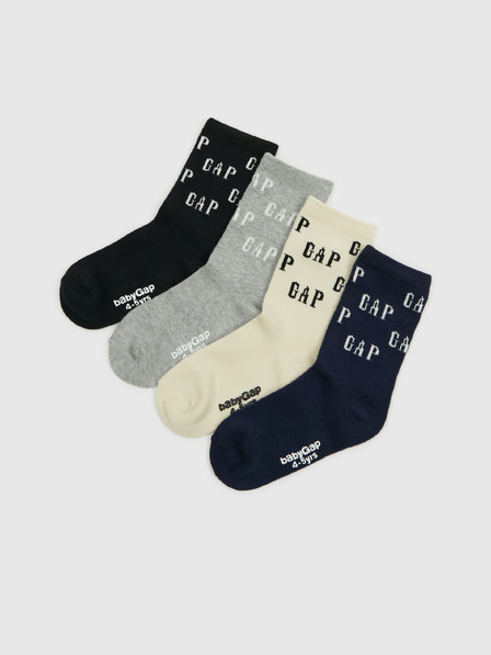 GAP Детски чорапи с лого, 4 двойки GAP