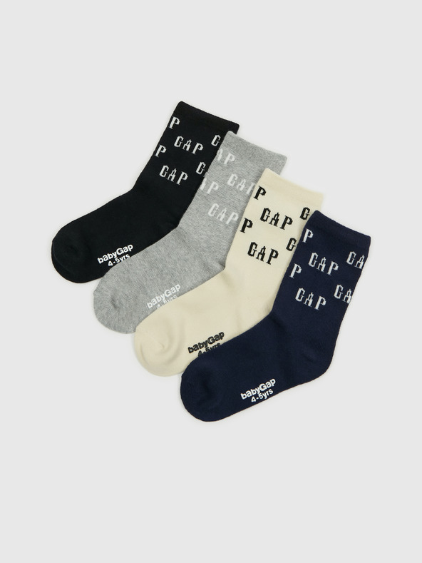 GAP Детски чорапи с лого, 4 двойки GAP