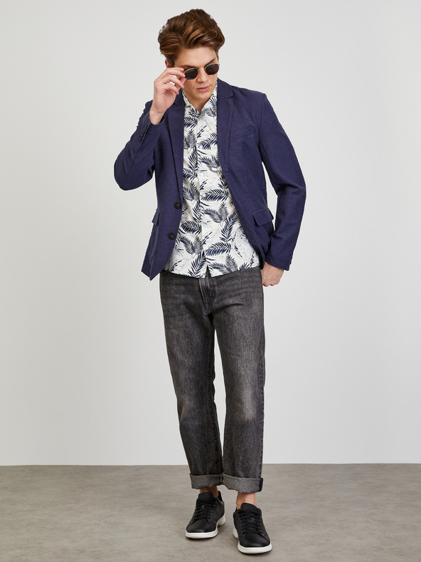 ZOOT.lab Кремава мъжка риза с къс ръкав ZOOT.lab Darrel