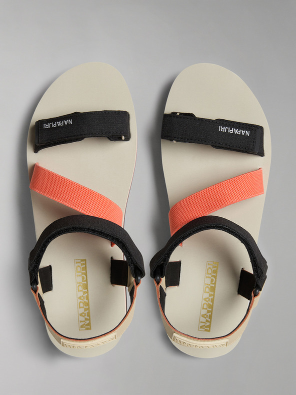 Napapijri Черно-оранжеви дамски сандали NAPAPIJRI