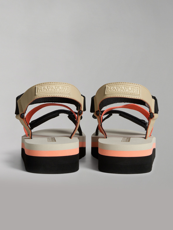 Napapijri Черно-оранжеви дамски сандали NAPAPIJRI