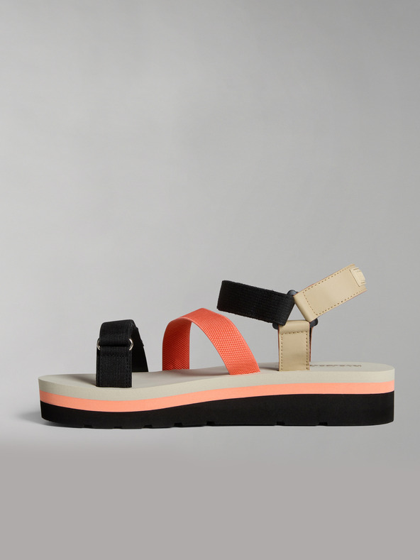 Napapijri Черно-оранжеви дамски сандали NAPAPIJRI