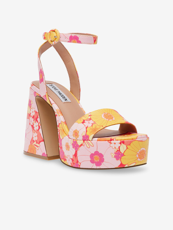 Steve Madden Оранжево-розови дамски сандали с токчета Steve Madden