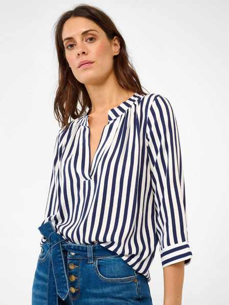 Orsay Блуза на синьо и бяло райе с три четвърти ръкав ORSAY