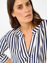 Orsay Блуза на синьо и бяло райе с три четвърти ръкав ORSAY