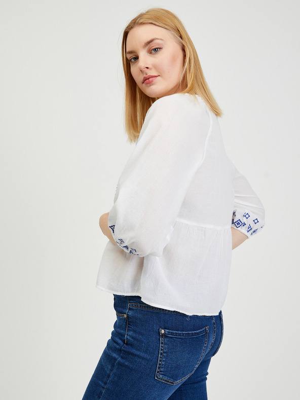 Orsay Бяла флорална блуза ORSAY