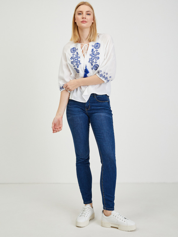 Orsay Бяла флорална блуза ORSAY