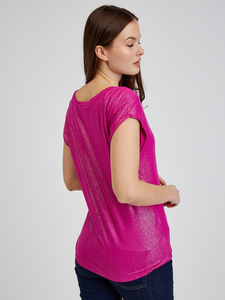 Orsay Тъмнорозова дамска тениска ORSAY