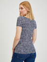 Orsay Тъмносиня дамска тениска на цветя ORSAY