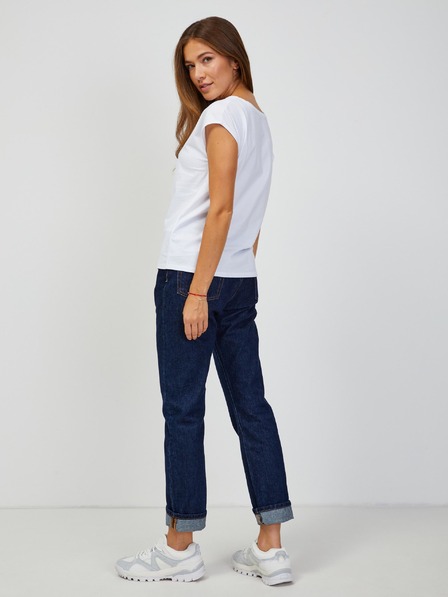 Orsay Бяла дамска тениска ORSAY