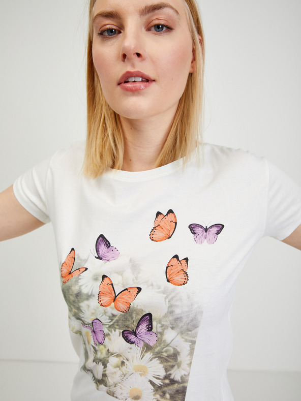 Orsay Бяла дамска тениска ORSAY