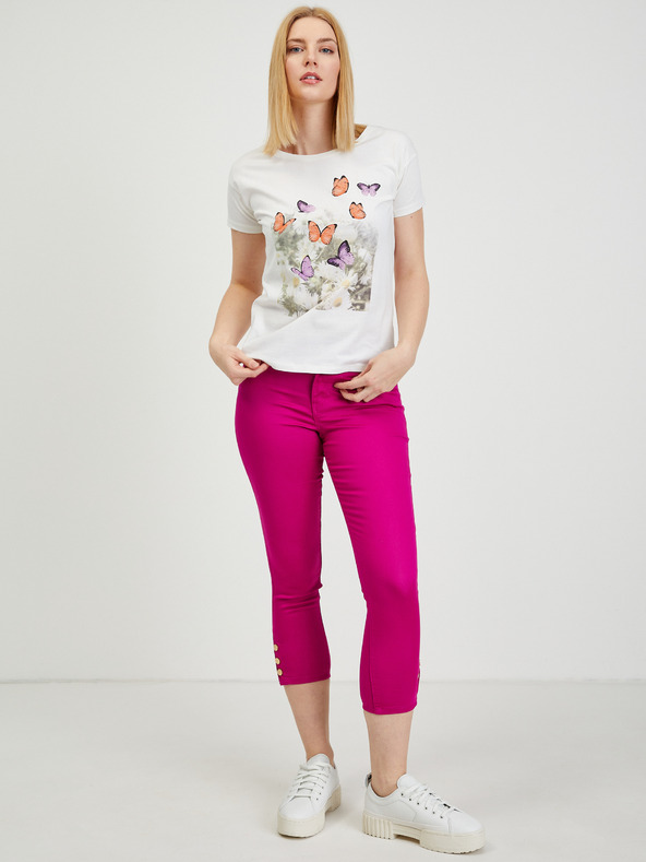 Orsay Бяла дамска тениска ORSAY