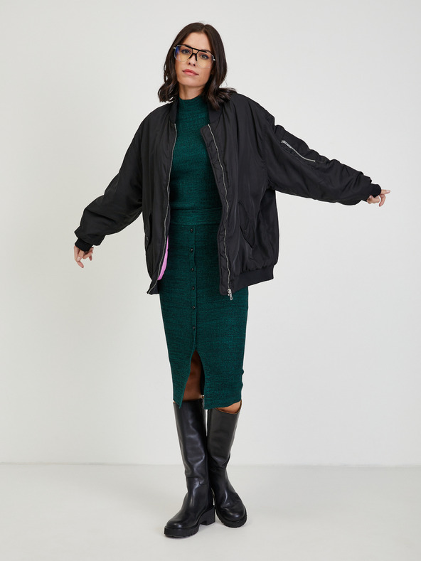 Orsay Тъмнозелена дамска плетена пола ORSAY