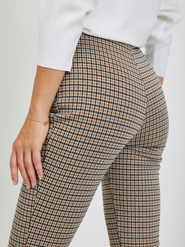 Orsay Бежов дамски къс панталон с десен ORSAY