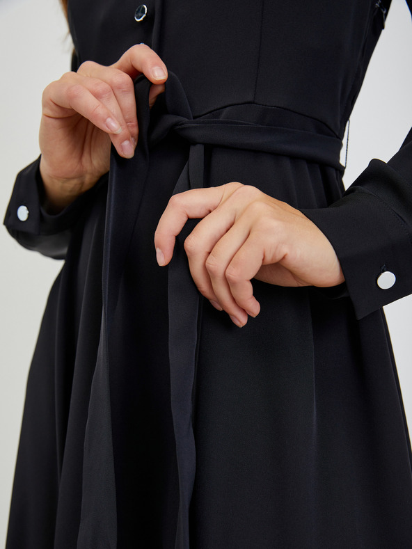 Orsay Черна дамска рокля с връзки ORSAY