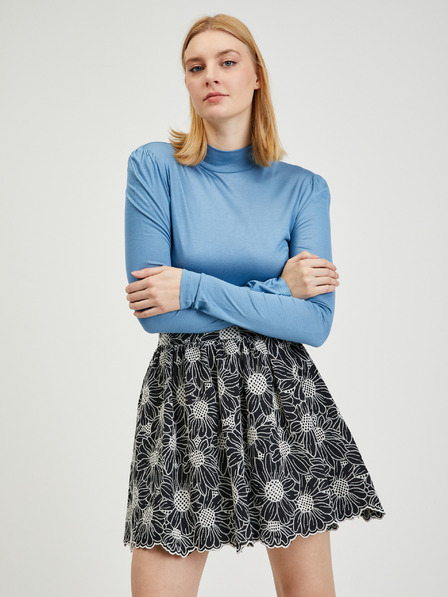 Orsay Синя дамска тениска с дълъг ръкав ORSAY