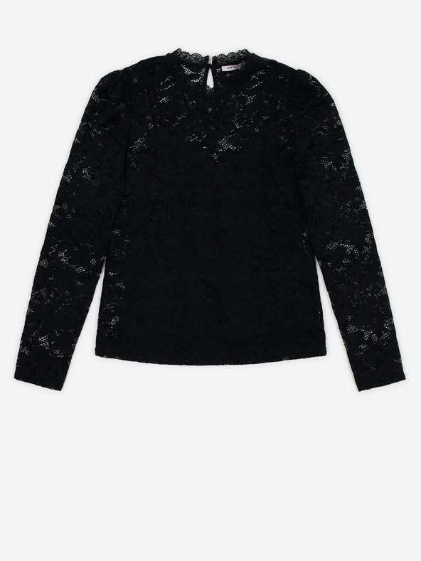Orsay Черна дамска дантелена тениска ORSAY