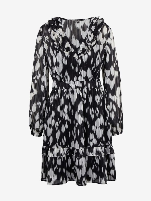 Orsay Бяло-черна дамска рокля с десен ORSAY