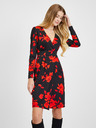 Orsay Червено-черна дамска рокля на цветя ORSAY