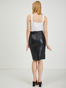 Orsay Черна дамска пола по тялото от изкуствена кожа ORSAY