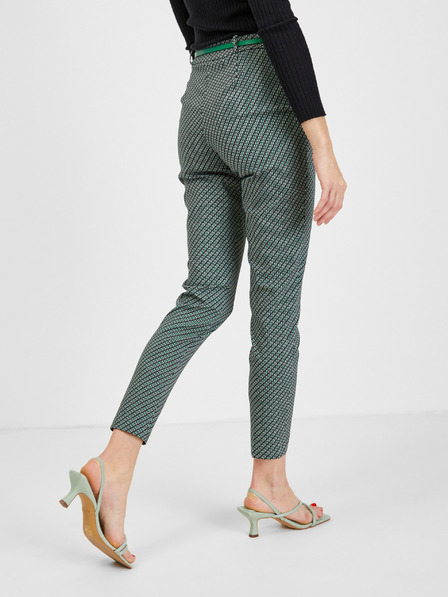 Orsay Черно-зелен дамски панталон с десен ORSAY