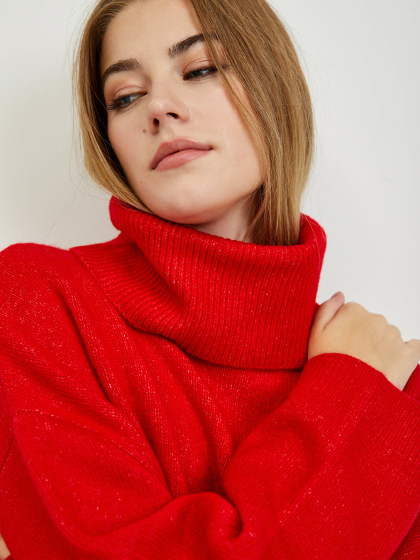 Orsay Червен дамски пуловер ORSAY