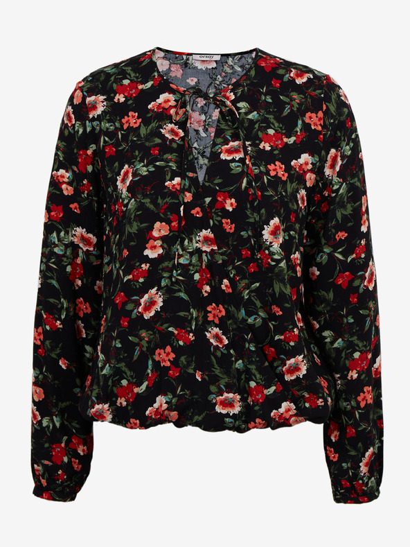 Orsay Червено-черна дамска блуза на цветя ORSAY