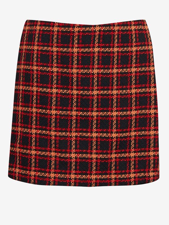 Orsay Червено-черна дамска пола на каре ORSAY