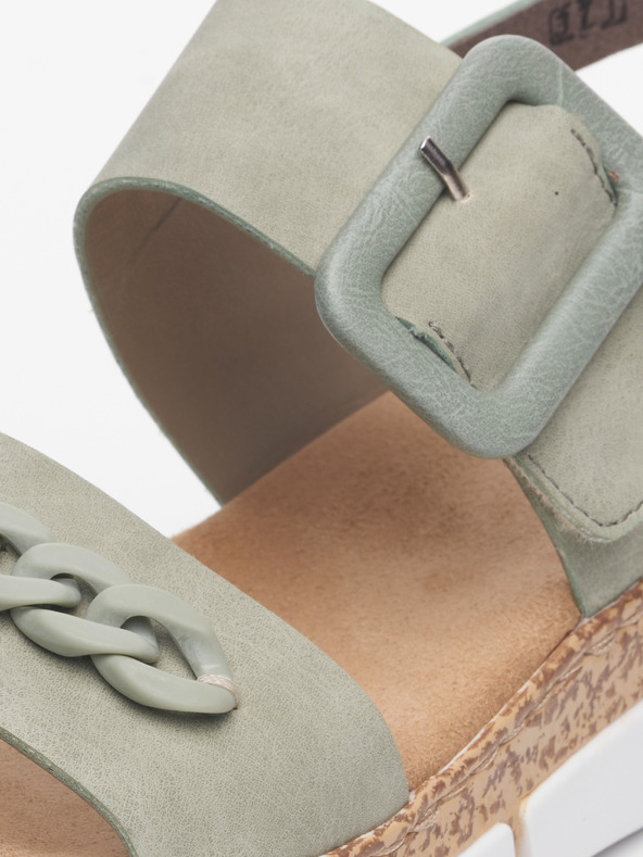 Rieker Дамски сандали на платформа в цвят каки Rieker