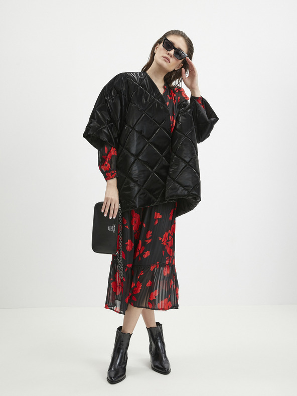 Orsay Червено-черна дамска рокля на цветя ORSAY