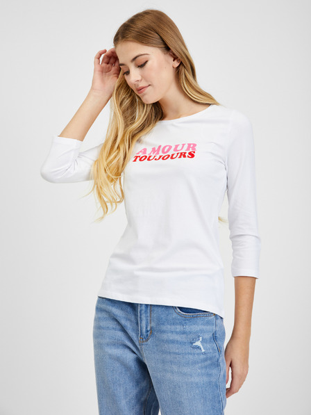 Orsay Бяла дамска тениска ORSAY