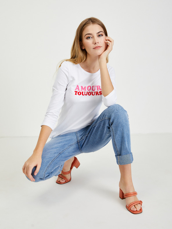 Orsay Бяла дамска тениска ORSAY