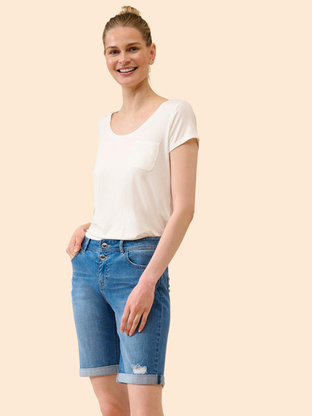 Orsay Сини дънкови къси панталони с разкъсан ефект ORSAY