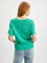 Orsay Светлозелен дамски пуловер с къс ръкав ORSAY