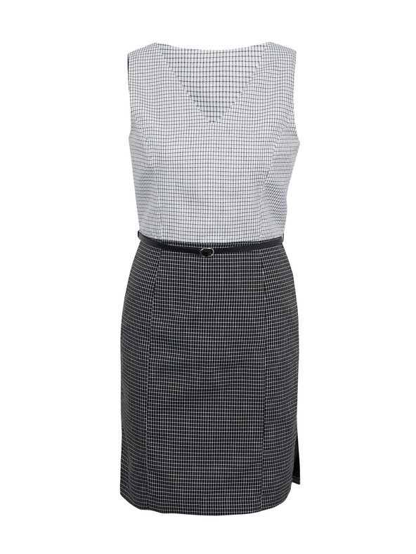 Orsay Сиво-черна дамска рокля на каре ORSAY