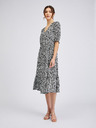 Orsay Бяло-черна дамска рокля на цветя ORSAY