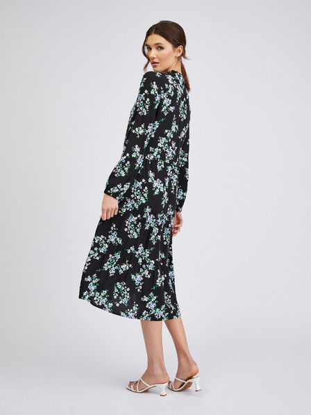 Orsay Черна дамска рокля на цветя ORSAY